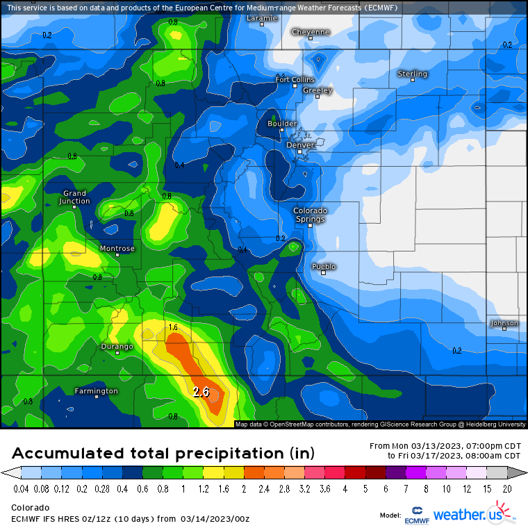 Friday, March 17 forecast model
